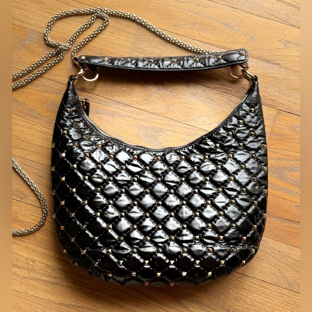 Valentino rockstud spike leather hobo. Small. - Picture 11 of 15